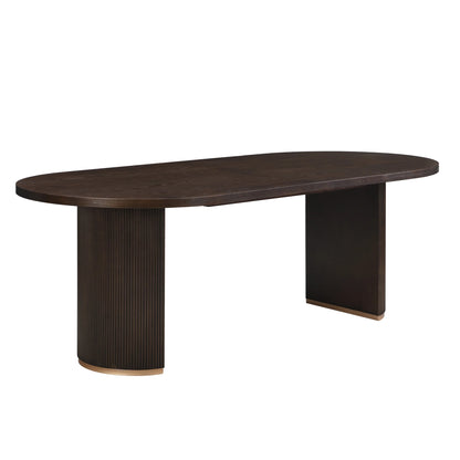 Christopher Knight Home Minimalist 88? Oval Dining Table for 4-6, Espresso