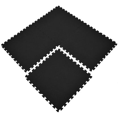 Xspec 3/8" Thick 100 Sq Ft EVA Foam Floor Exercise Gym Mats 25 pcs, Black | 1