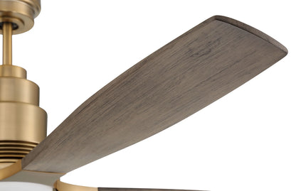 RIC60SB4-Craftmade Lighting-Ricasso - 4 Blade Ceiling Fan with Light Kit In Contemporary Style-60 Inche Wide-Satin Brass Finish