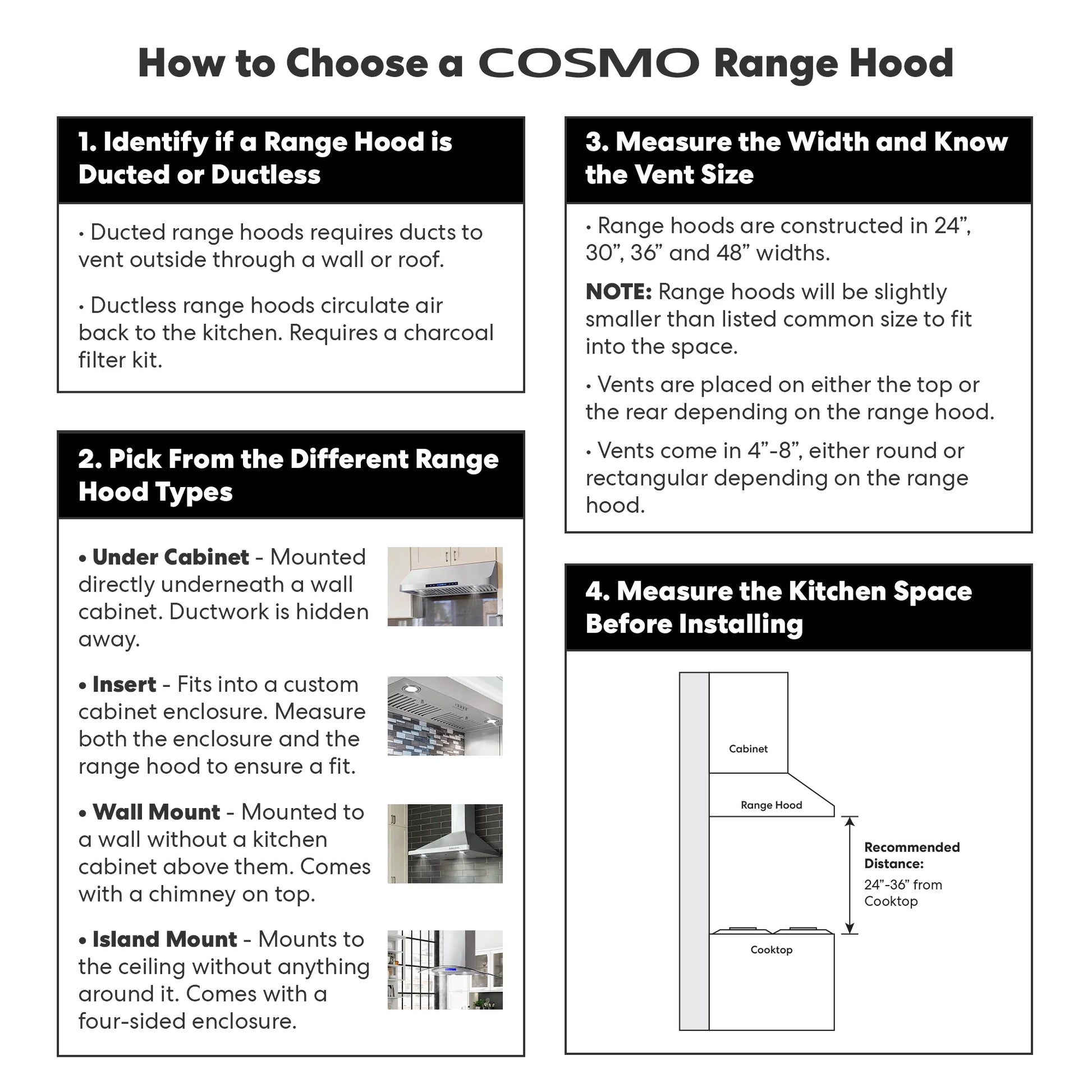 Cosmo 30 in. Ducted Island Range Hood in Stainless Steel with LED Lighting and Permanent Filters