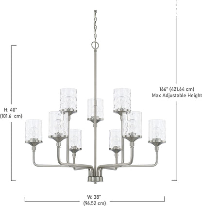 Capital Lighting 428891-451 Colton 9 Light 38" Wide Chandelier - Brass