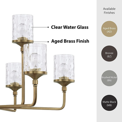 Capital Lighting 428891-451 Colton 9 Light 38" Wide Chandelier - Brass