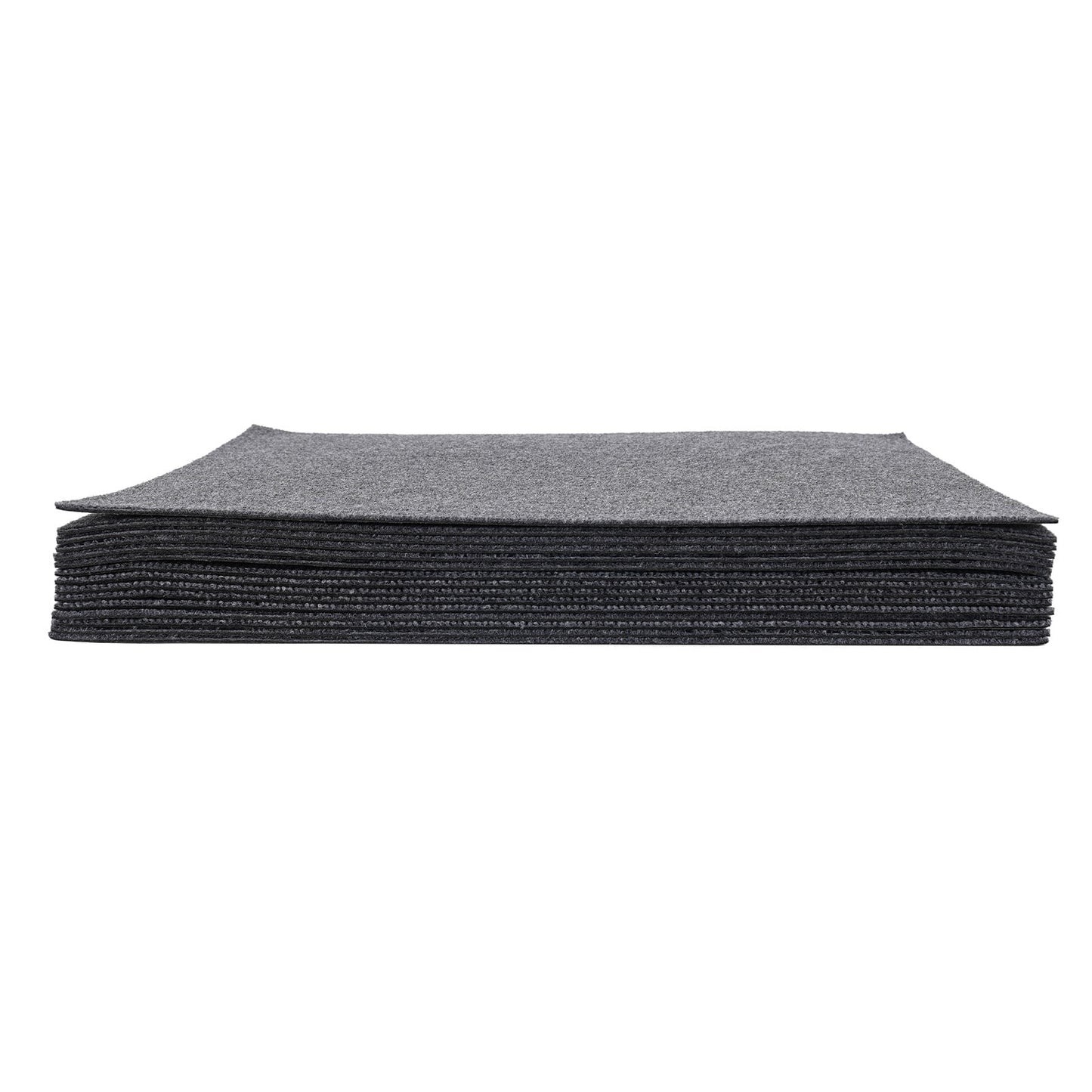 Dark Grey Carpet Tiles 24x24in, Low-Maintenance Polyester Fiber, Self-Adhesive 15-Pcs Set with Effortless Cleaning, Suitable for Hotels & Warehouses