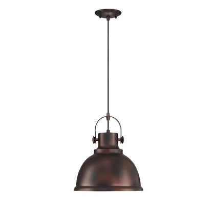 Forte Lighting 7210-01 Harmon 12" Wide Pendant - Bronze