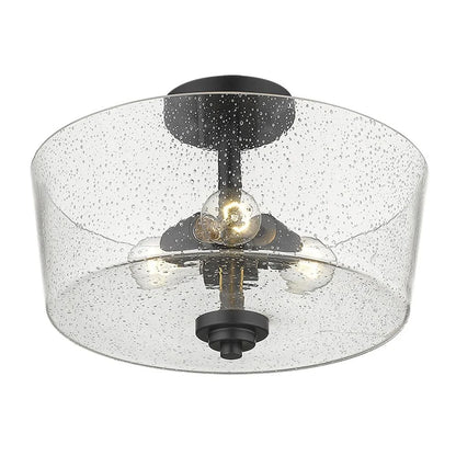 Acclaim Lighting IN61104BK Rowe 3-Light Matte Black Semi-Flush Mount