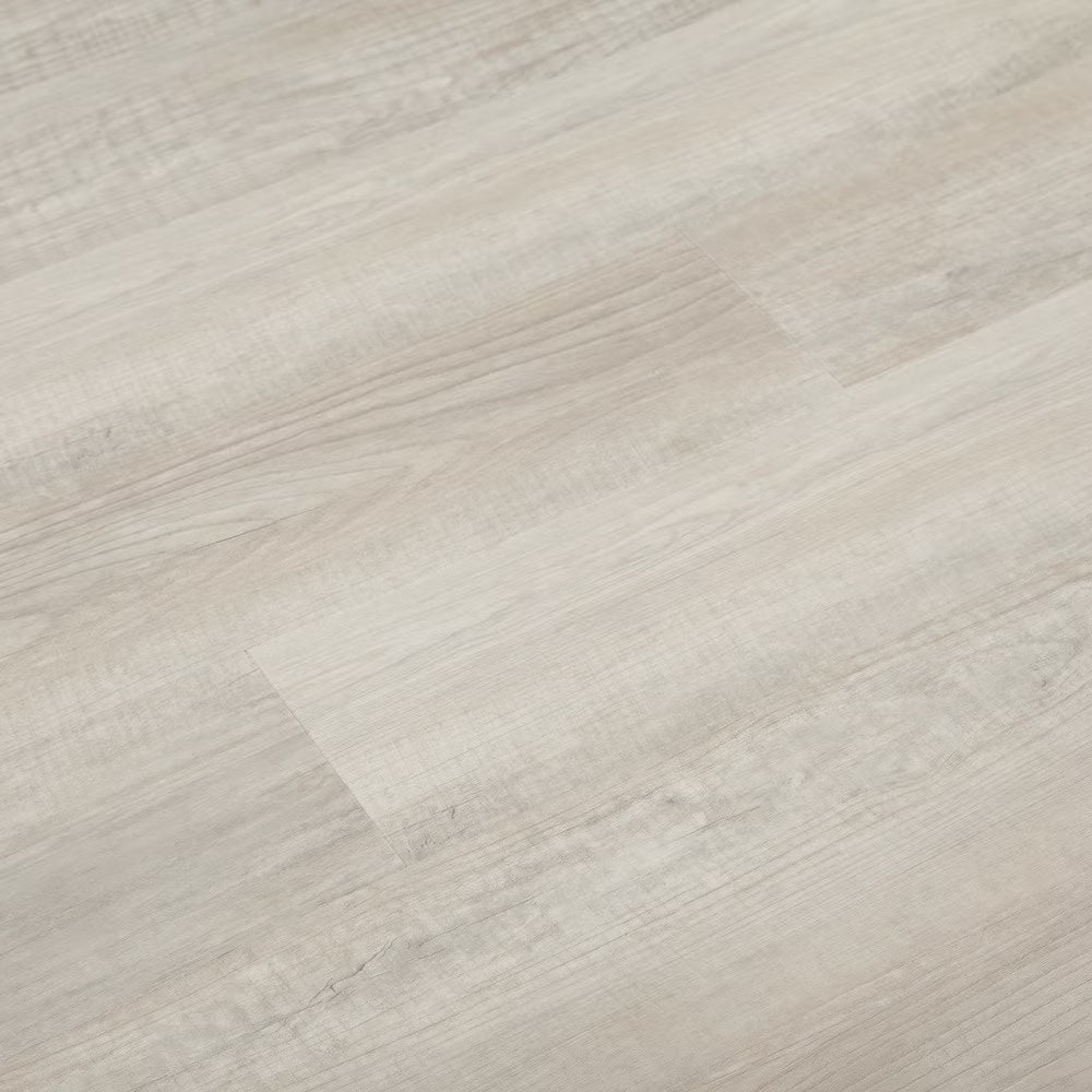 Dekorman Silverlake Creamy Elm Click-Locking, 48in L x 7.1in W x 5mm/20mil Waterproof Click Lock Luxury Vinyl Plank Flooring (23.64 Sq.ft./Case)