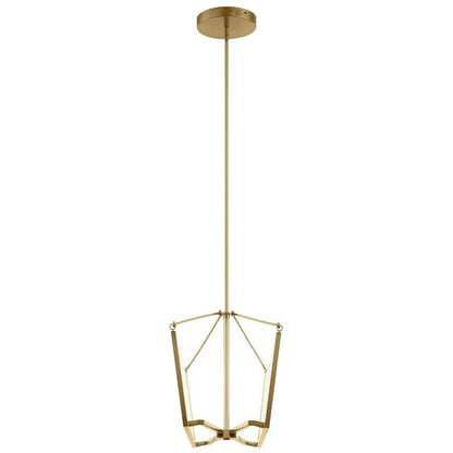 52293CGLED-Kichler Lighting-Calters - 50W LED Linear Chandelier - with Contemporary inspirations - 14.5 inches tall by 38 inches wide-Champagne Gold