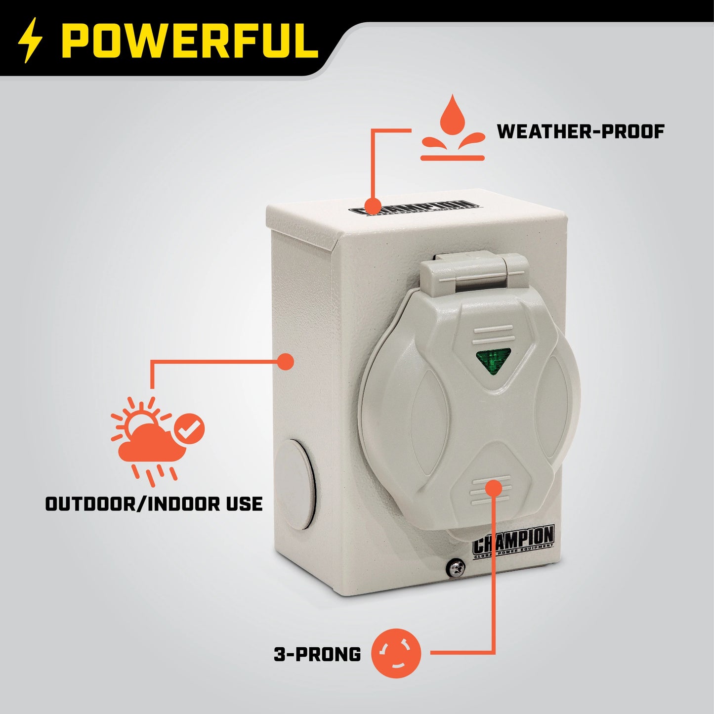 Champion Power Equipment 50Amps 240 Volts Manual Transfer Electrical Switch