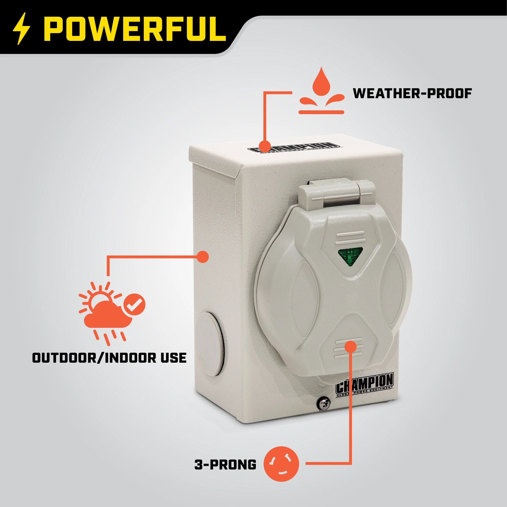 Champion Power Equipment 50Amps 240 Volts Manual Transfer Electrical Switch