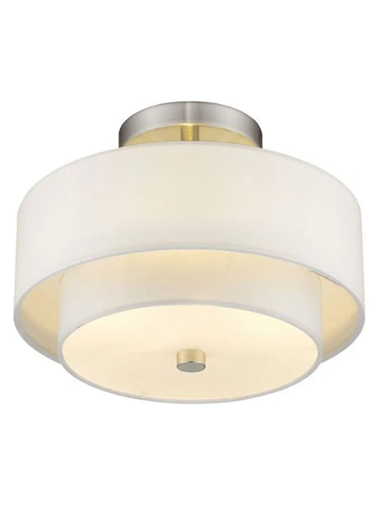 Livex Lighting Claremont Ceiling Mount in Brushed Nickel