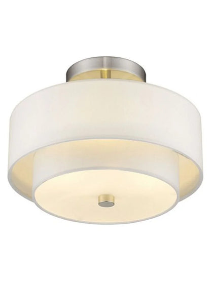 Livex Lighting Claremont Ceiling Mount in Brushed Nickel