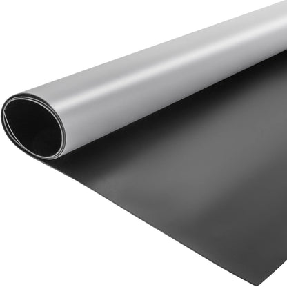 KFFKFF 6.6 x 49.2 ft Dance Floor Roll Portable Practice Dance Floor 1.5mm Thickness PVC Dance Flooring Grey/Black Roll out Dance Floor Non-slide