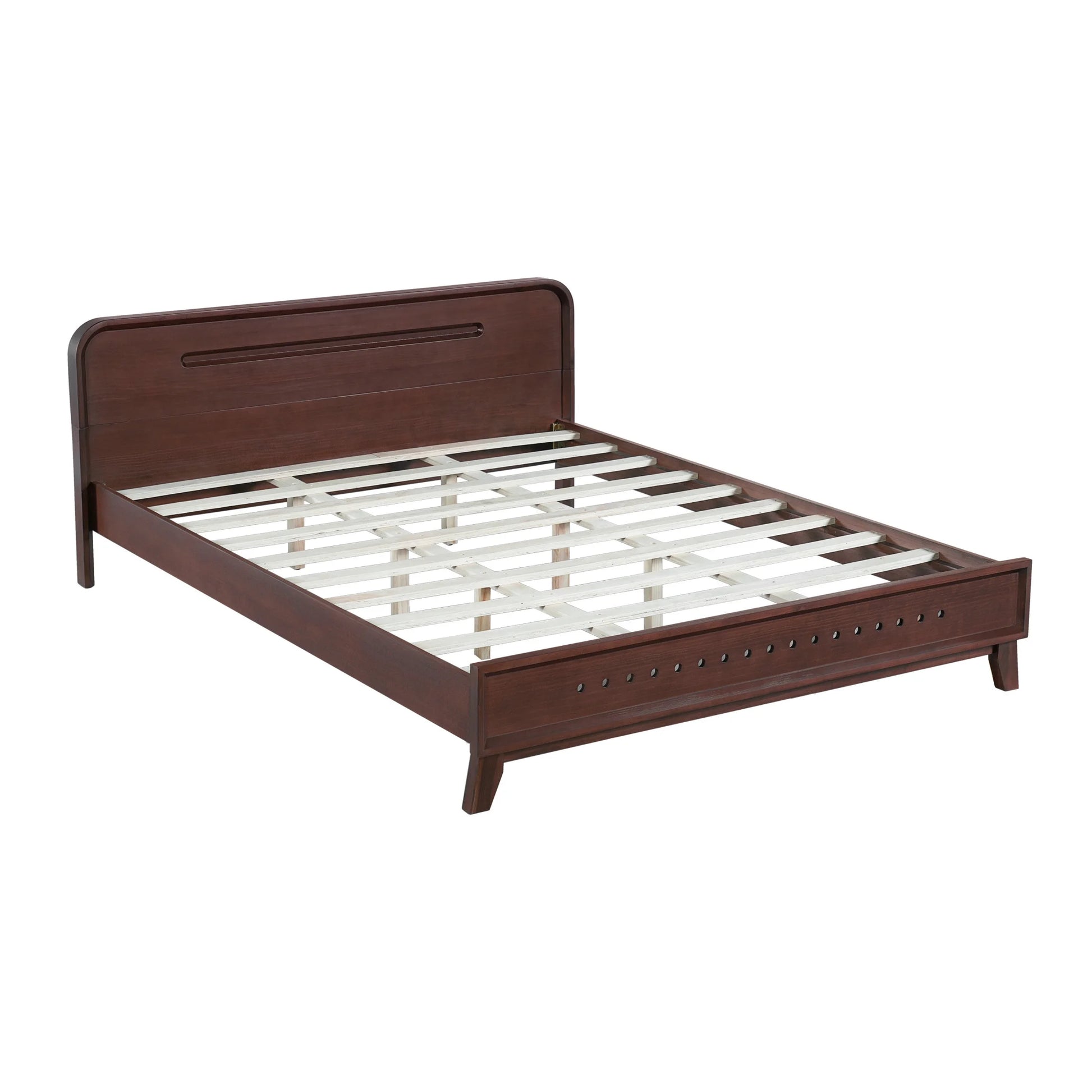 Christopher Knight Home King Size Bed Frame with Headboard, Solid Wood Platform Bed, Earthy Khaki