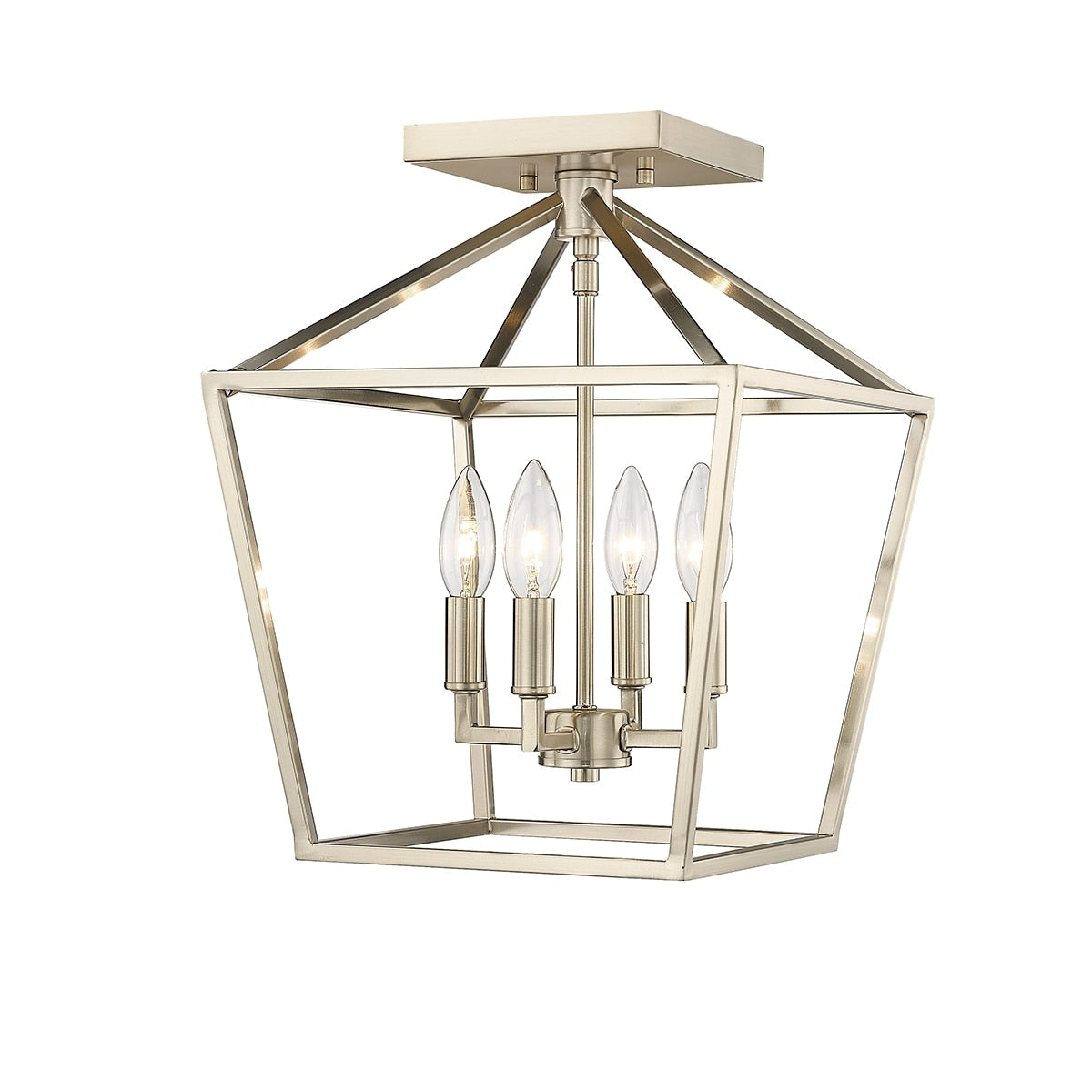 Millennium Lighting 4 Light Semi-Flush Ceiling Mount Fixture Modern Gold