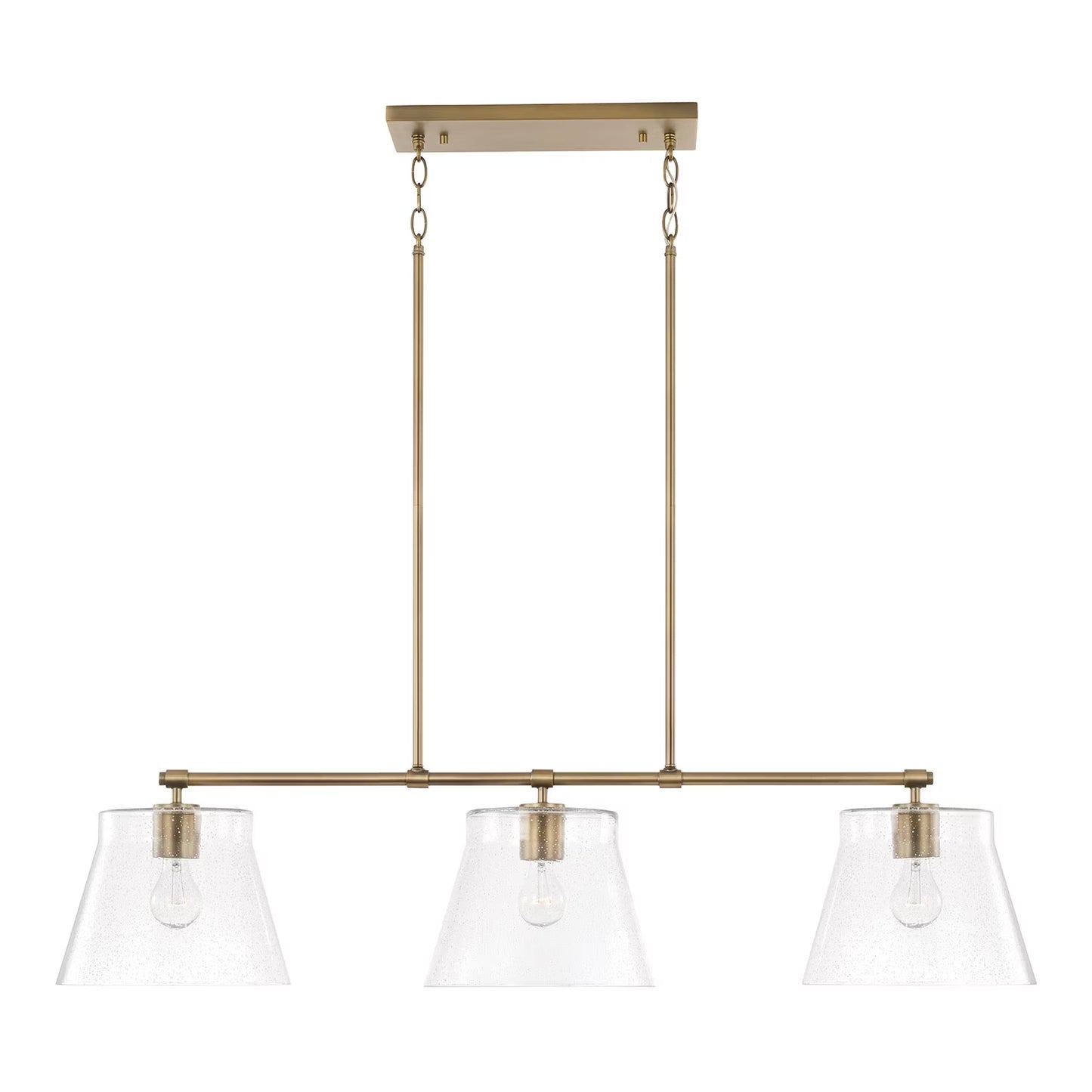 Capital Lighting 846931 Baker 3 Light 45" Wide Linear Chandelier - Black
