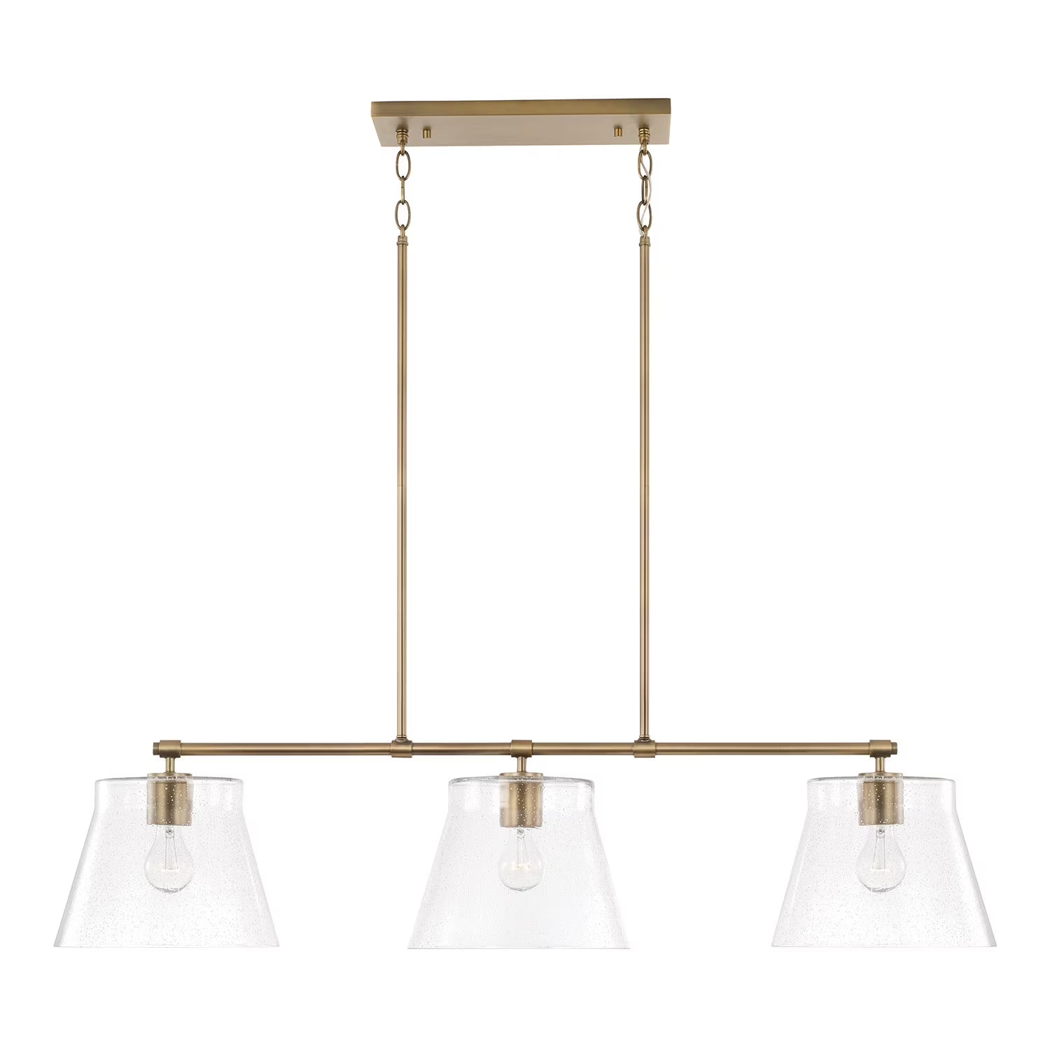 Capital Lighting 846931 Baker 3 Light 45" Wide Linear Chandelier - Black
