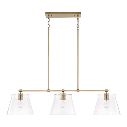 Capital Lighting 846931 Baker 3 Light 45" Wide Linear Chandelier - Black