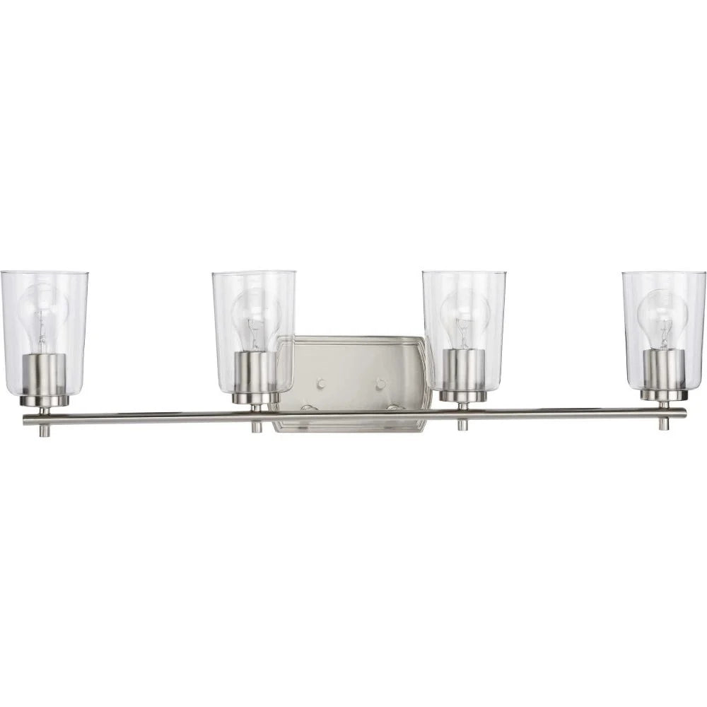 P300157-009-Progress Lighting-Adley - 4 Light - Cylinder Shade in New Traditional and Transitional and Traditional style - 32 Inches wide by 7.63