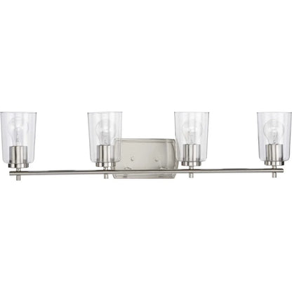 P300157-009-Progress Lighting-Adley - 4 Light - Cylinder Shade in New Traditional and Transitional and Traditional style - 32 Inches wide by 7.63