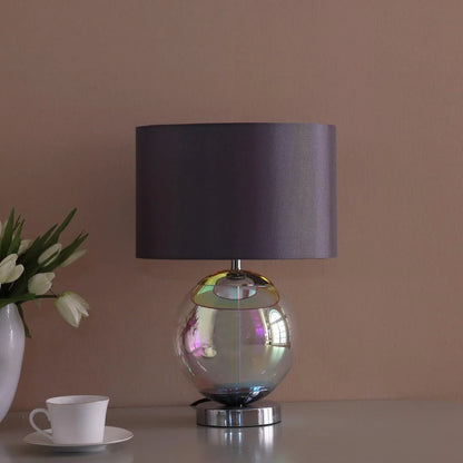 Lighting Fixtures 18.75-Inch Artie Orb Iridescent Chrome Table Lamp,Table Lamps