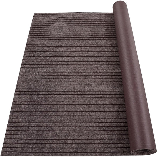 M optimized Marine Carpet, 6FT*23FT Boat Carpet Rugs,for Outdoor Patio Deck, Camping, TPR Non-Slide, Water-Proof, Stripe Brown