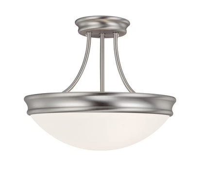 14 Inch 3 Light Semi-Flush Mount In Traditional Style 14 High By 11.75 Wide-Oil Rubbed Bronze Finish Capital Lighting 2037Or