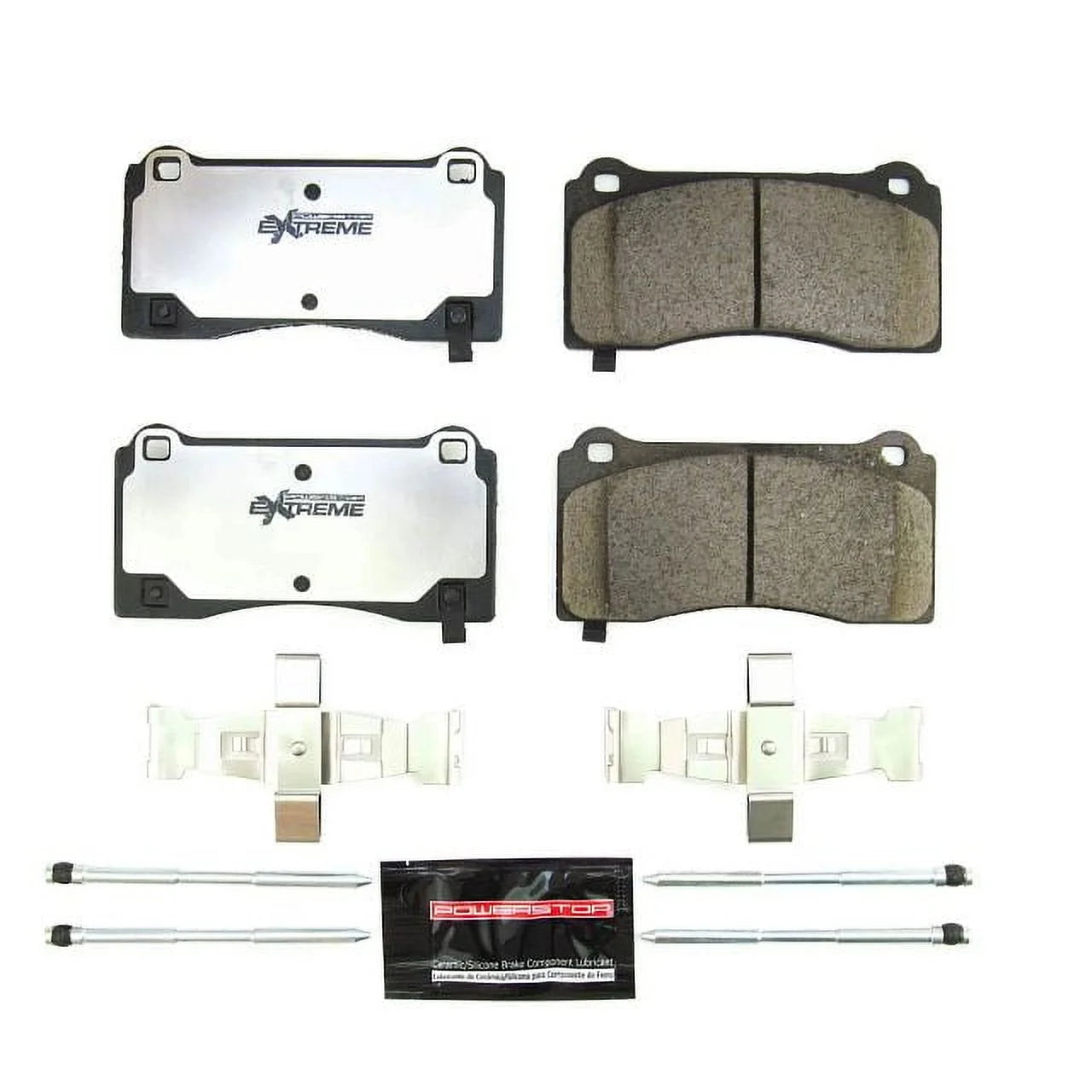 Power Stop Front Z26 Street Warrior Carbon-Fiber Ceramic Brake Pads with Hardware Z26-2195