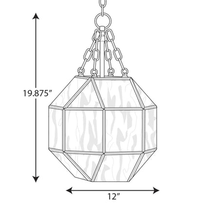 P500221-009-Progress Lighting-Mauldin - Pendants Light - 1 Light in Bohemian and Farmhouse style - 12 Inches wide by 19.88 Inches high-Brushed Nickel