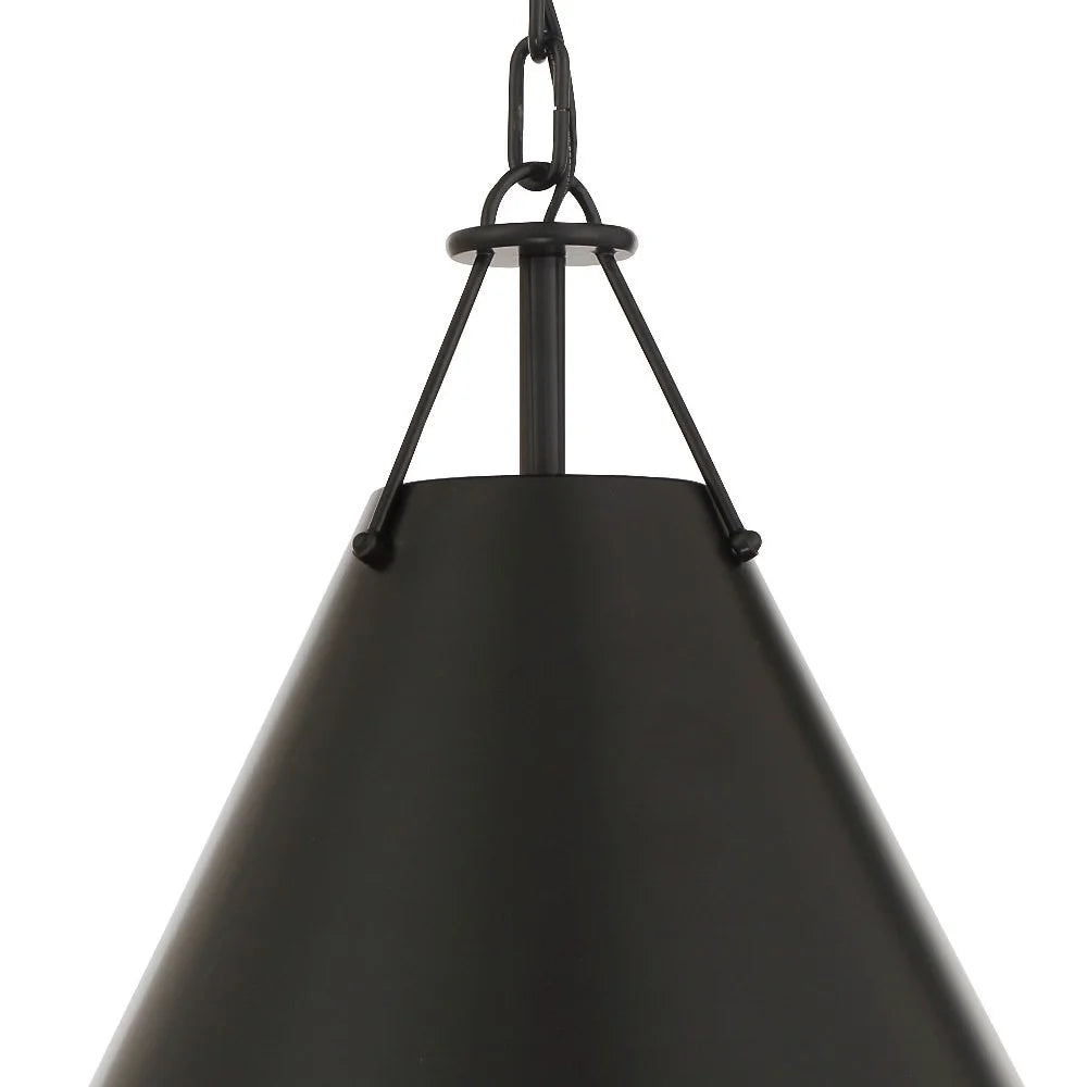 Crystorama Lighting - Pendant - Xavier - 1 Light Pendant-Matte Black Finish