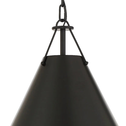 Crystorama Lighting - Pendant - Xavier - 1 Light Pendant-Matte Black Finish