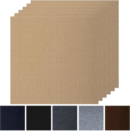 Peel and Stick Carpet Squares 24" x 24", Self Adhesive Non-Slip Carpet Tiles, Peel and Stick Soft Padded Carpet Tiles for Kitchen Bedrooms Indoor Outdoor(10 Tiles/40 sq ft)