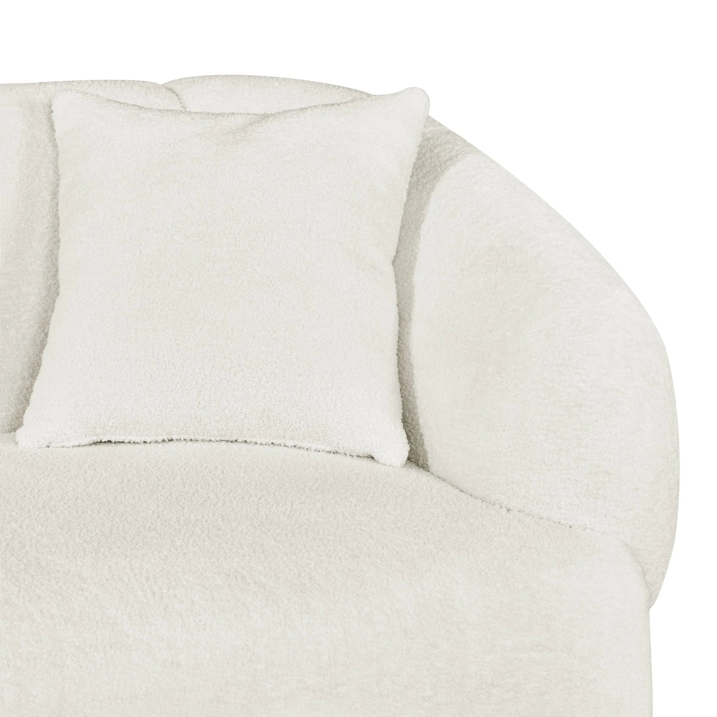 Christopher Knight Home 98.5" Curved Contemporary 3-Seat Sofa with Upholstered Plush Seating, Beige