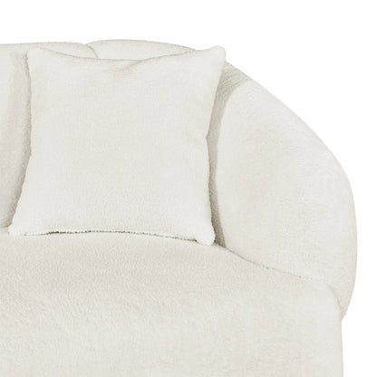 Christopher Knight Home 98.5" Curved Contemporary 3-Seat Sofa with Upholstered Plush Seating, Beige