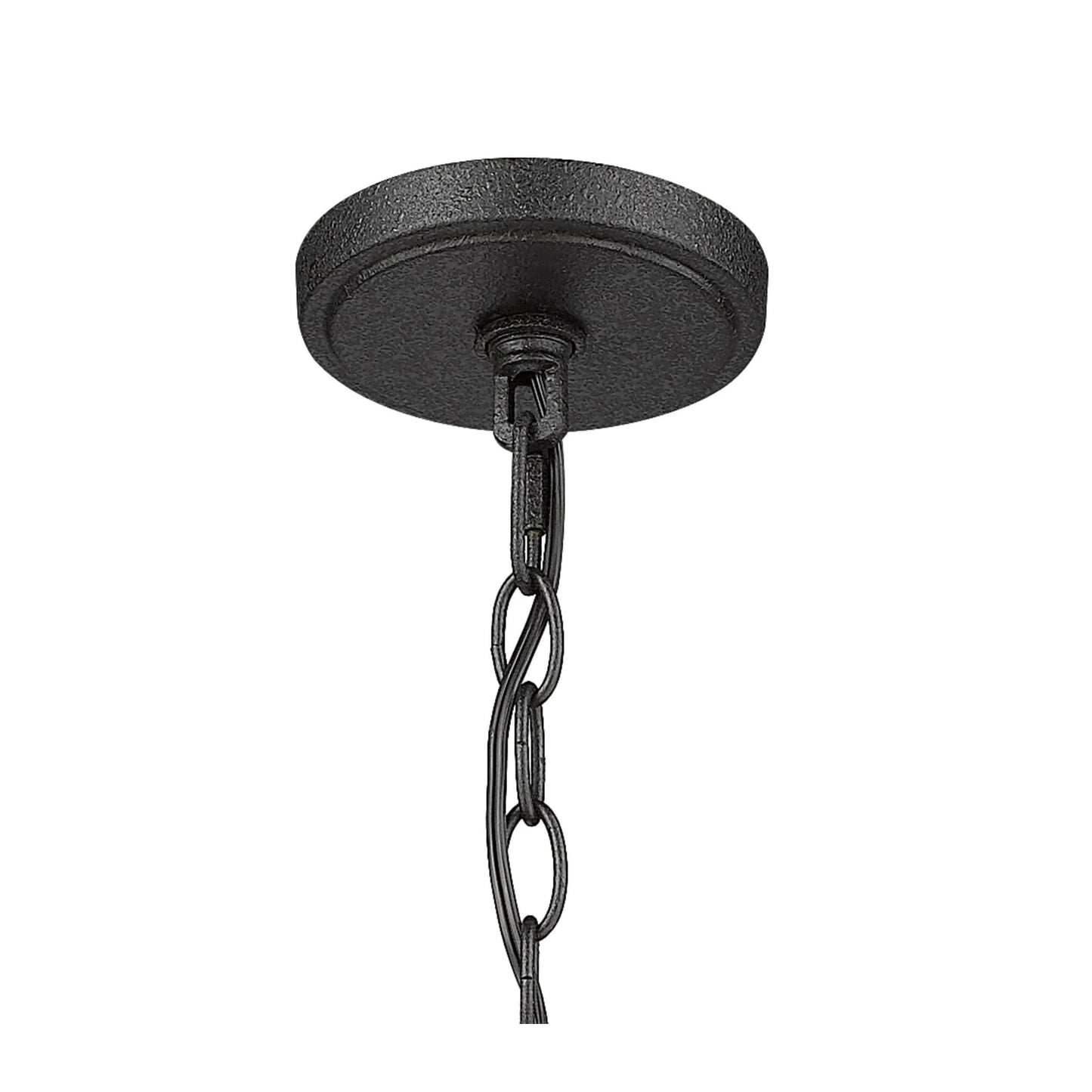 CFC Lighting Forged Black 22"W x 23"H Rustic Chandelier with 4 Fabric Shades