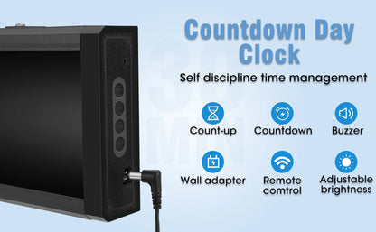 Btbsign 1.8" 9 Digits Large LED Countdown up Days Clock Blue Christmas Festival Event