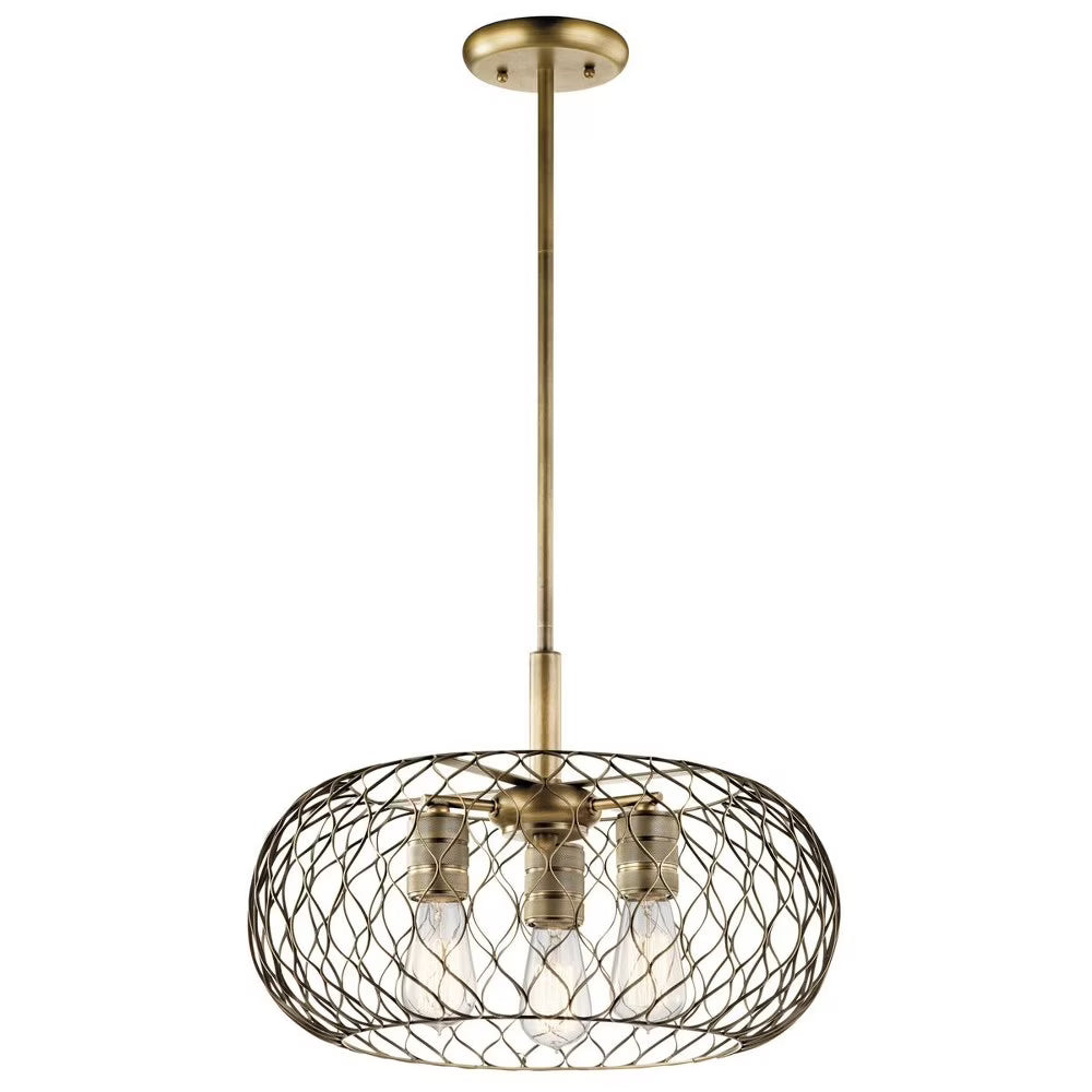 43958NBR-Kichler Lighting-Devin - 3 Light Pendant In Vintage Industrial Style-12.75 Inches Tall and 18 Inches Wide