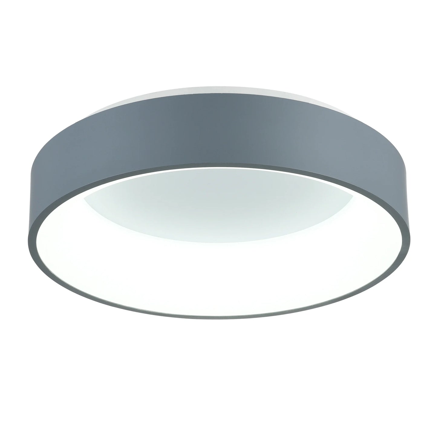 CWI Lighting Arenal Drum Shade Metal LED Flush Mount Light in White