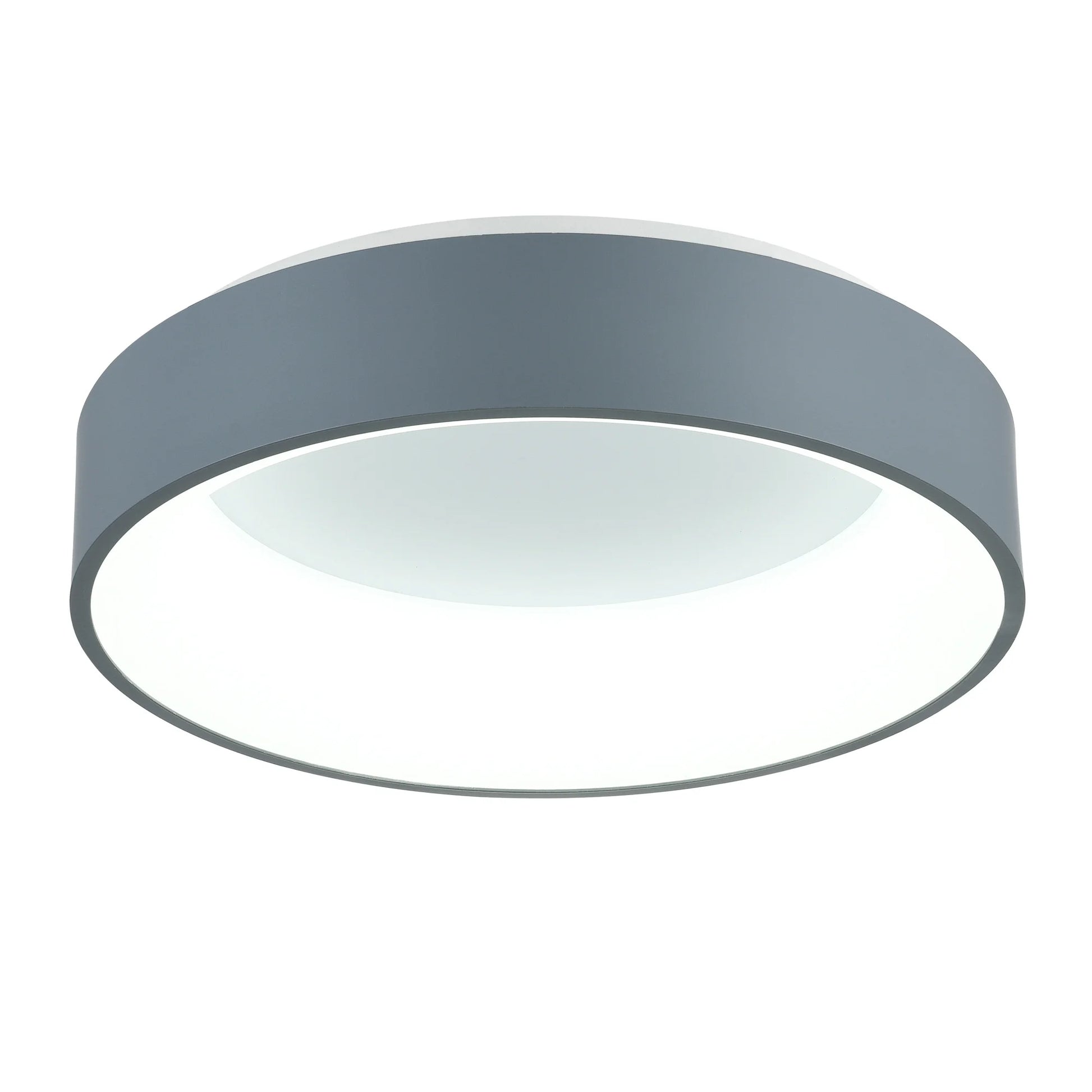 CWI Lighting Arenal Drum Shade Metal LED Flush Mount Light in White