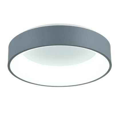 CWI Lighting Arenal Drum Shade Metal LED Flush Mount Light in White