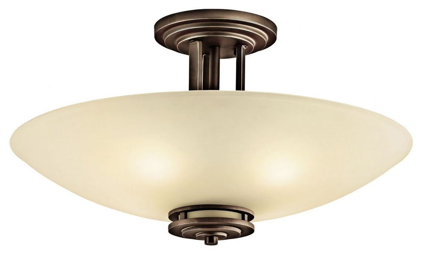 3677NI-Kichler Lighting-Hendrik - 4 light Semi-Flush Mount - with Soft Contemporary inspirations - 12.25 inches tall by 24 inches wide-Brushed Nickel