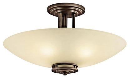 3677NI-Kichler Lighting-Hendrik - 4 light Semi-Flush Mount - with Soft Contemporary inspirations - 12.25 inches tall by 24 inches wide-Brushed Nickel