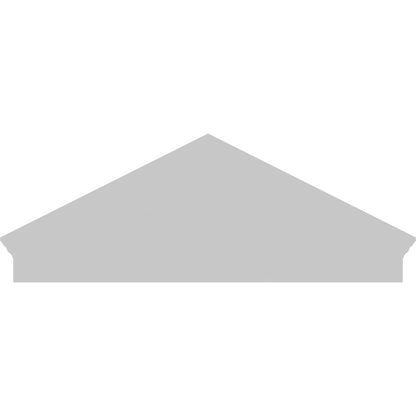 Ekena Millwork 52"W x 19-7/8"H x 2-3/4"P (Pitch 6/12) Peaked Cap Sunburst Architectural Grade PVC Combination Pediment