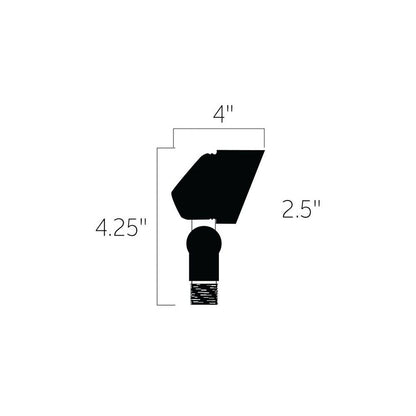 15476BKT-Kichler Lighting-1 Light Mini Wall Wash In Utilitarian Style-3.75 Inches Tall and 4 Inches Wide-Textured/Black Finish
