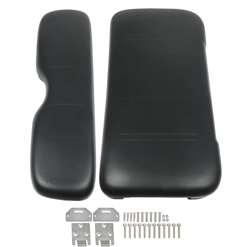 SHZAITOR For EZGO Medalist TXT Golf Cart 1994-2013 Black Front Seat Cushion with Hardware