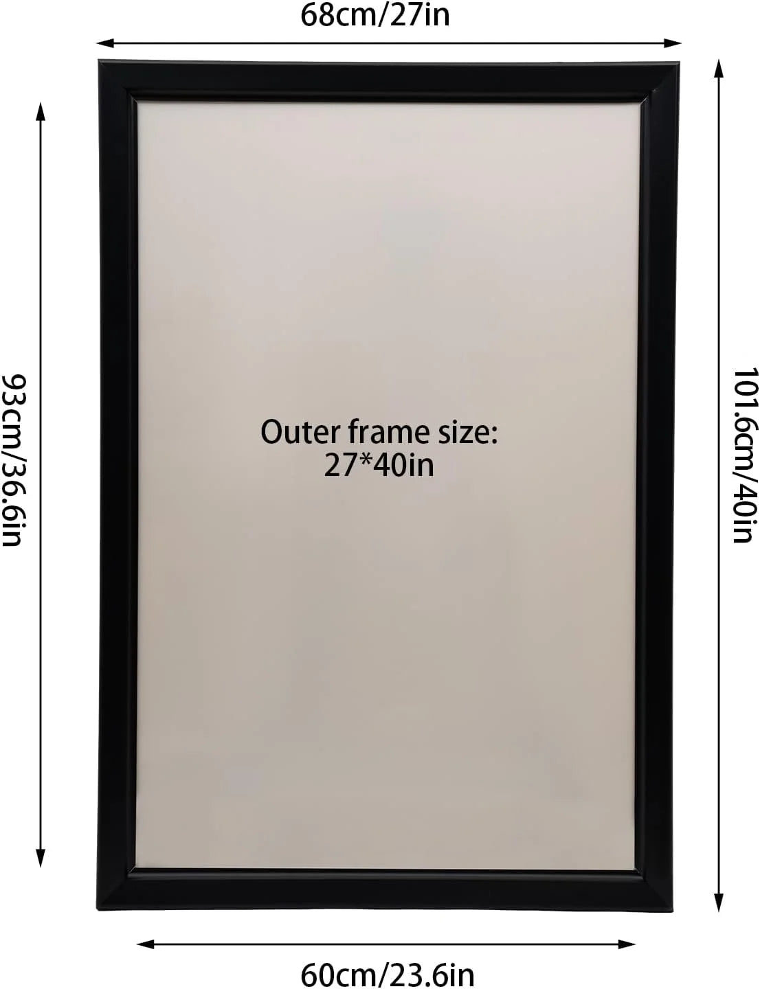 LED Poster Frame, 27" x 40" Flip Design LED Backlit Poster Frames, Illuminated Movie Poster Frame Wall Arts Aluminum Lighting Photo Frames for Home Theater Advertisement