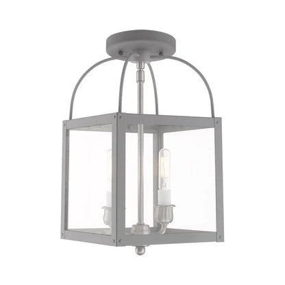 Livex Lighting 2-Light Convertible, 4041-76, 4041-80 Nordic Gray