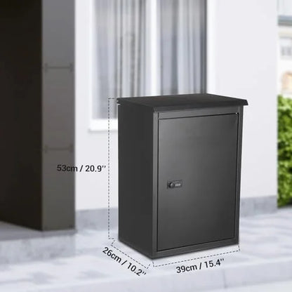 Huloretions Package Delivery Boxes for Outside,Large Package Delivery Drop Box,Galvanized Steel Parcel MailboxCode Lock & Mounting Hardware,Parcel Drop Box for Porch,Curbside