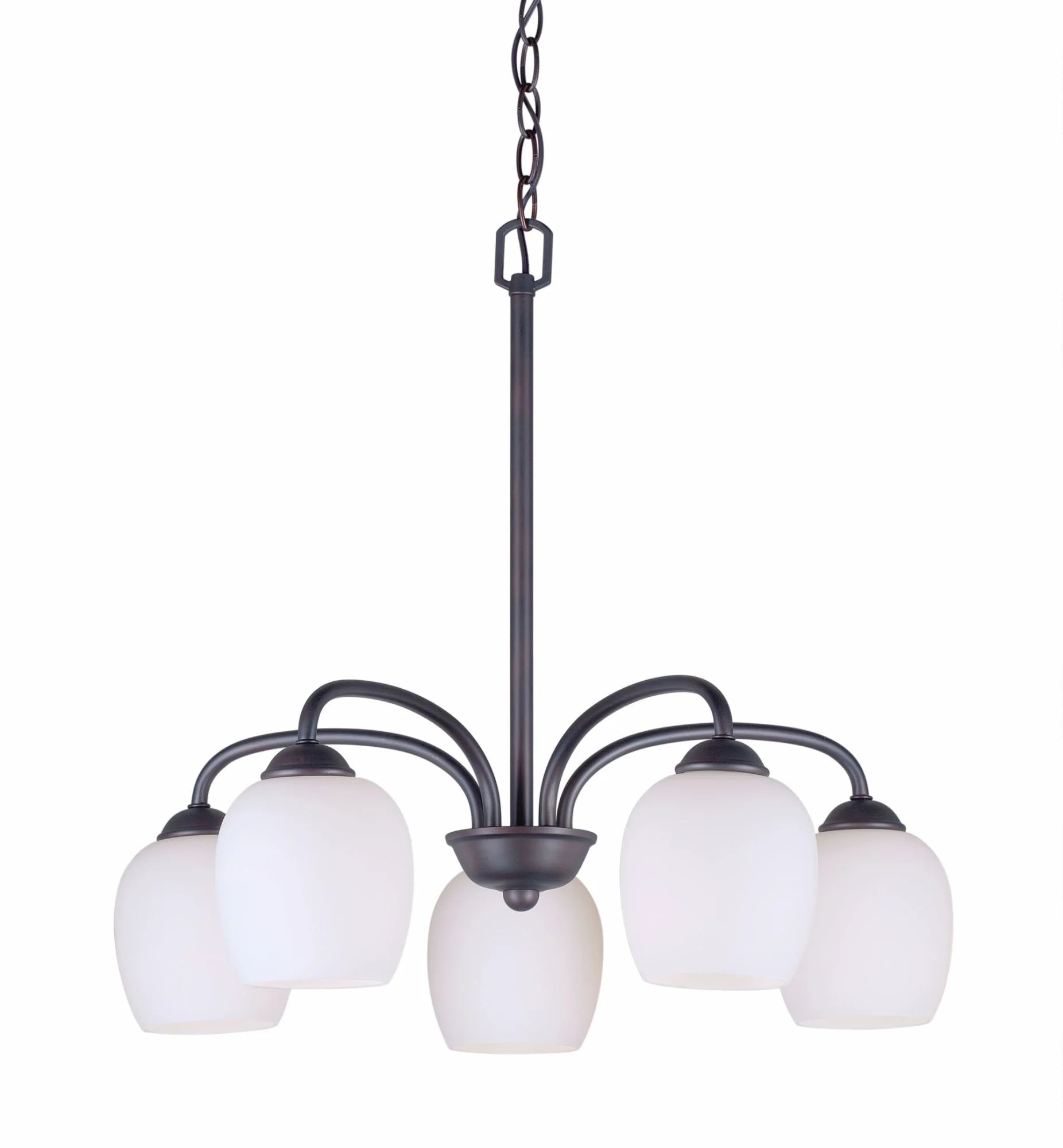 2636-05-32-Forte Lighting-Felton - 5 Light Chandelier-21.75 Inches Tall and 23 Inches Wide-Antique Bronze Finish -Traditional Installation