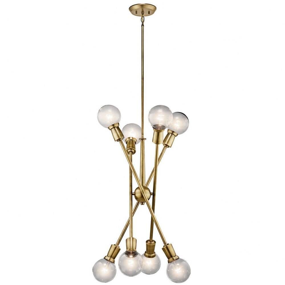 43118NBR-Kichler Lighting-Armstrong - 8 Light Large Chandelier - with Contemporary inspirations - 26 inches tall by 30 inches wide-Natural Brass