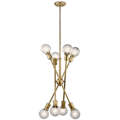 43118NBR-Kichler Lighting-Armstrong - 8 Light Large Chandelier - with Contemporary inspirations - 26 inches tall by 30 inches wide-Natural Brass